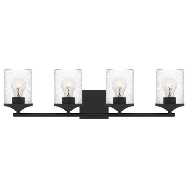 Quoizel ABR8628MBK Abner 28" Bath Vanity Light, 4x100W Wall Light Fixture