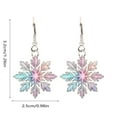 thumbnail image 3 of Earrings Color Gradient Snowflake Acrylic Earrings Retro Literary Winter Atmosphere Designs for Unique Style, 3 of 6