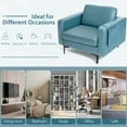 thumbnail image 4 of Topcobe Modern Accent Armchair with Side Storage Pocket, Comfy Chair for Bedroom, Living Room Sofa Chair, Blue, 4 of 7