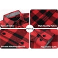 thumbnail image 3 of WARHORSEE Flannel Shirt for Men Long Sleeve Regular Fit Button Down Casual Plaid Shirt, 3 of 6