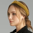 thumbnail image 3 of Unique Bargains Textured Cotton Knot Headband Soft Hairband for Women 1.3 Inch Wide Yellow, 3 of 7