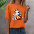 thumbnail image 1 of YLHFASHION T-shirt d'Halloween pour Femmes Manches Courtes Col Rond Imprimé Citrouille Décontracté Automne 2025 Soldes T-shirt Manches Courtes pour Femmes, 1 of 4