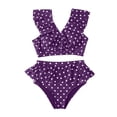 thumbnail image 2 of Eashery Tankinis Swimwear for Women Plus Size  Polka Dot Split Swimsuit Purple 3X-Large, 2 of 6