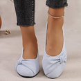 thumbnail image 6 of Women Knotted Bow Ballet Flats, Soft Textured Round Toe Slip‑on Casual Flat Shoes, Comfort Walking Footwear, 6 of 9