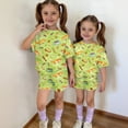 thumbnail image 6 of Grblisyd Girls 2 Piece Outfits Cute Animal Print Short Sleeve Crew Neck Tops and Elastic Waist Shorts Set Soft fashion Clothing Sets, 6 of 7