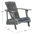 thumbnail image 5 of Safavieh Mopani Outdoor Patio Adirondack Chair - Ash Grey, 5 of 6