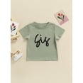 thumbnail image 2 of Qmyliery Toddlers Summer T-shirt, Letter Short Sleeve Round Collar Tops Casual, 2 of 8