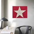 thumbnail image 4 of Orinice Flag Star Red Fine Art Aesthetic Poster & Print Wall Painting for Home Office Decor, Ready to Hang Canvas Living Room Bedroom Wall Art 20x16in, 4 of 6