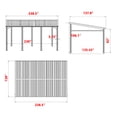 thumbnail image 5 of VEIKOUS 12' x 20' Hardtop Gazebo, Outdoor Wall-Mounted Lean-To Pergola w/ Drainage System for Patio, 5 of 15
