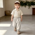thumbnail image 5 of 6-12 Months Toddler Boys Joggers Pants Elastic Waist Sweatpants Kids Baby Soft Running Athletic Trousers Boys Baggy Sweatpants Beige Pants, 5 of 7