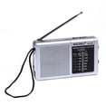 thumbnail image 2 of Mini Radio AM/FM AA Batería Powe Emergencia Banda Completa (KK257) Rojo Blanco, 2 of 2