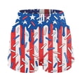 thumbnail image 3 of Womens Dresses Summer Patriotic Printed Mini Skirt Elastic Waist Double Layer Anti Pocket Bottom for Casual Workout Tennis, 3 of 6