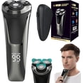 thumbnail image 1 of Snapbuy Rasoir Électrique pour Hommes, Snapbuy Rasoir Électrique Pro, Rasoir Rotatif à Tête Flottante 4D, Rasoir Électrique Étanche Ipx7, Rasoir Électrique Rechargeable Humide et Sec avec Écran LCD, 1 of 7