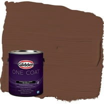 Glidden One Coat Bird House Brown / Brown Satin Exterior Paint with Primer, 1 Gallon