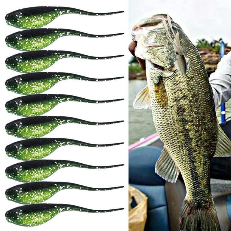 Happy Date 10Pcs/Set 0.7g/5cm Tadpole Fishing Lures for Bass, Crappie,  Bluegill, Perch, and Trout, Slow Sinking Life Like Fishing Baits Scented  Pre