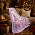 thumbnail image 3 of Floral Kitten, Cozy Pet Portrait Pattern, Warm Flannel Blanket for Living Room and Bedroom with Detailed Artwork, Cat Lovers Just Because Gift, Pet Lover Home Decor, 3 of 9