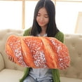 3D Bread Shape Pillow Soft Lumbar Back Cushion Plush Stuffed Toy