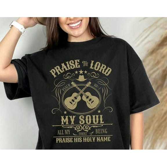 Tiny Nest Western Christian Tshirt For Women Vintage Faith Based T Shirt Boho Graphic Tee Band T-Shirt Worship God Religious Streetwear Shirt For Boy, Girl, Gift For Friend