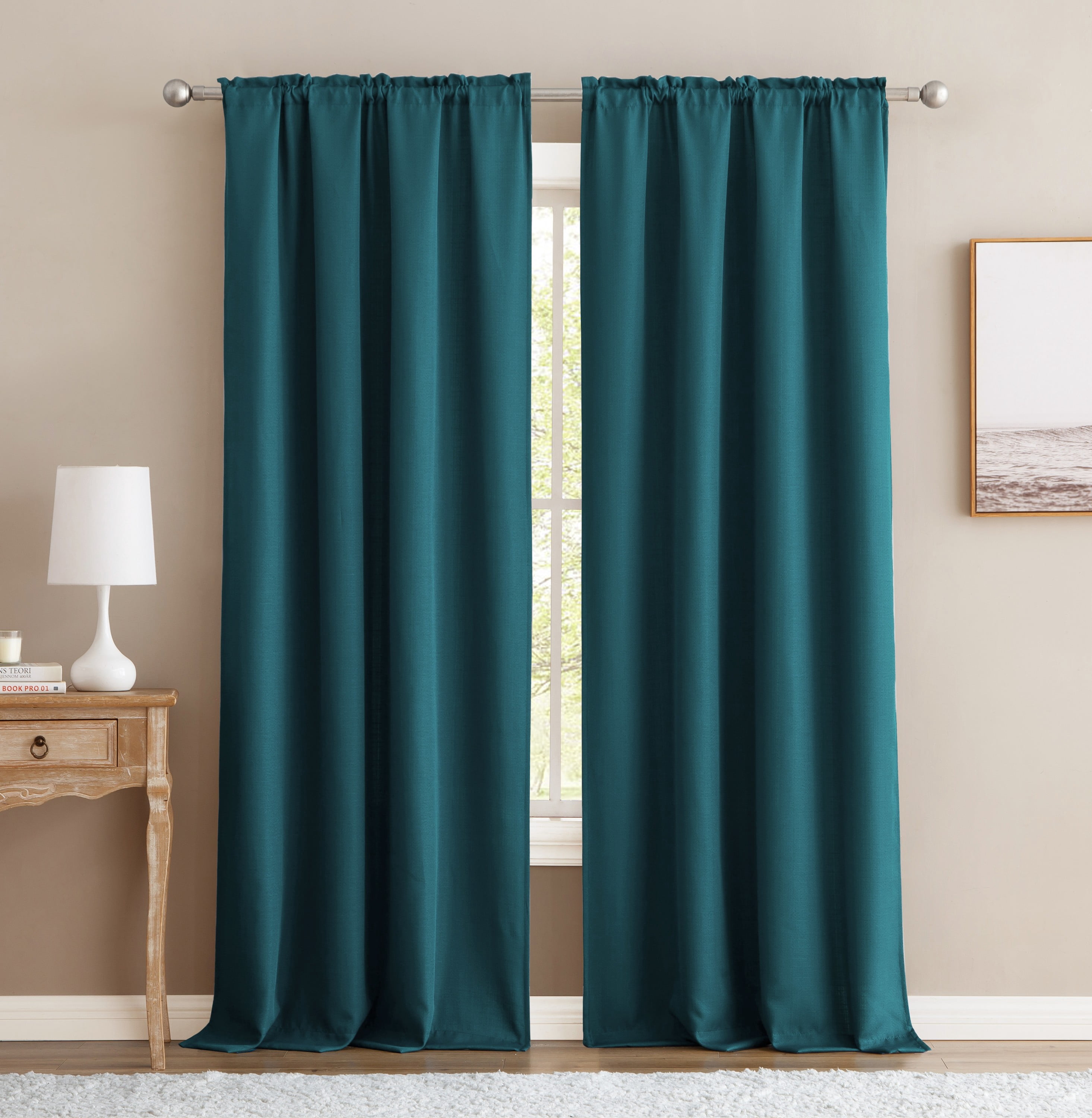Mainstays Bennett Textured Panel Pair - Corsair - 40" x 84" Each - Set of (2)