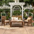 thumbnail image 3 of 4 Piece Acacia wood Patio Conversation Set in Dark brown, 3 of 9