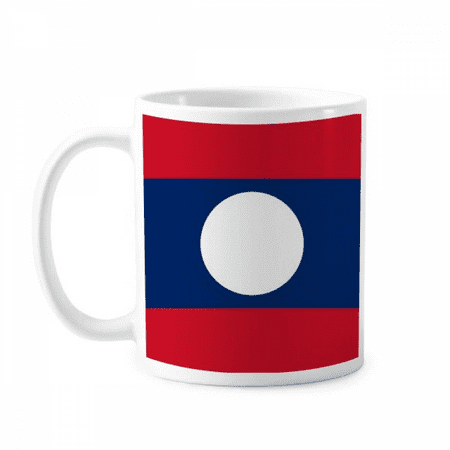 

Laos National Flag Asia Country Mug Pottery Cerac Coffee Porcelain Cup Tableware
