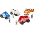 thumbnail image 1 of Vehículo de emergencia de madera Toy Melissa & Doug con 4 vehículos, 1 of 16