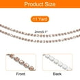 thumbnail image 2 of Uxcell 11 Yard Cadena de Strass de Cristal Cerrada, Tiras de Strass de Cristal, Strass Champagne con Base Plateada, 2 of 6