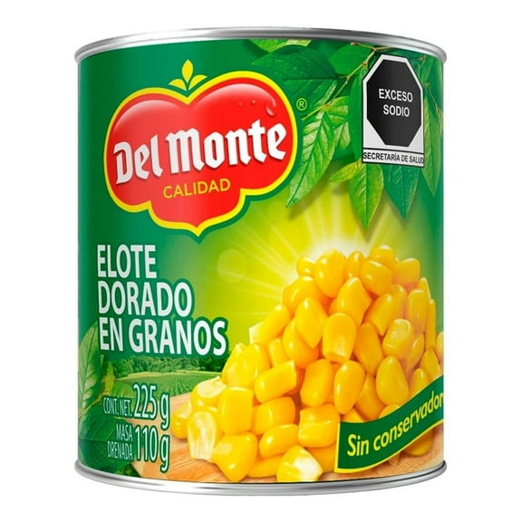 Granos de elote Del Monte dorados 225 g