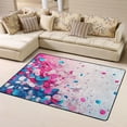 thumbnail image 1 of DouZhe Tapis de Zone Motif Coloré Fierté Transgenre Antidérapant Lavable en Machine, Tapis de Sol Style Rose et Bleu, 63x48 Pouces, 1 of 6