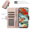 thumbnail image 6 of Wallet Case for Google Pixel 9A with [RFID Blocking] Card Holder Kickstand with Lanyard,Magnetic Clasp PU Flip Leather Shockproof Full-body Phone Case for Google Pixel 9A,Rosegold, 6 of 7