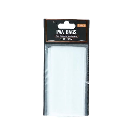 Yihuala 20Pcs Fast Dissolving Bags Quick Water Soluble Baits Bags None Residues Fishing Tool for Baits Tackle Throwing