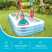 Intex Inflatable Swim Center Family Lounge Pool, 120 x 72 x 22