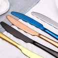 thumbnail image 2 of Ergonomic Design Utensils, Gold Silverware Set, Food-Grade Stainless Steel For Health-Conscious Dining, Stainless Steel Titanium Plating With Rainbow Color Flatware Set, Service For 6 (Ergonomic), 2 of 7