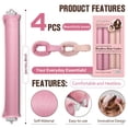 thumbnail image 4 of Heatless Curls Overnight Rods Set – 4PCS Flexible Heatless Curling Rods for Long & Short Hair, Soft No Heat Hair Curler Blowout Styling Tools for Loose Waves or Tight Curls, 4 of 5