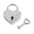 thumbnail image 1 of Trayknick Couple Love Lock Durable Lightweight Wide Application Wear Resistant Portable Decoration 3 Colors with Rhinestones for Travel, 1 of 13