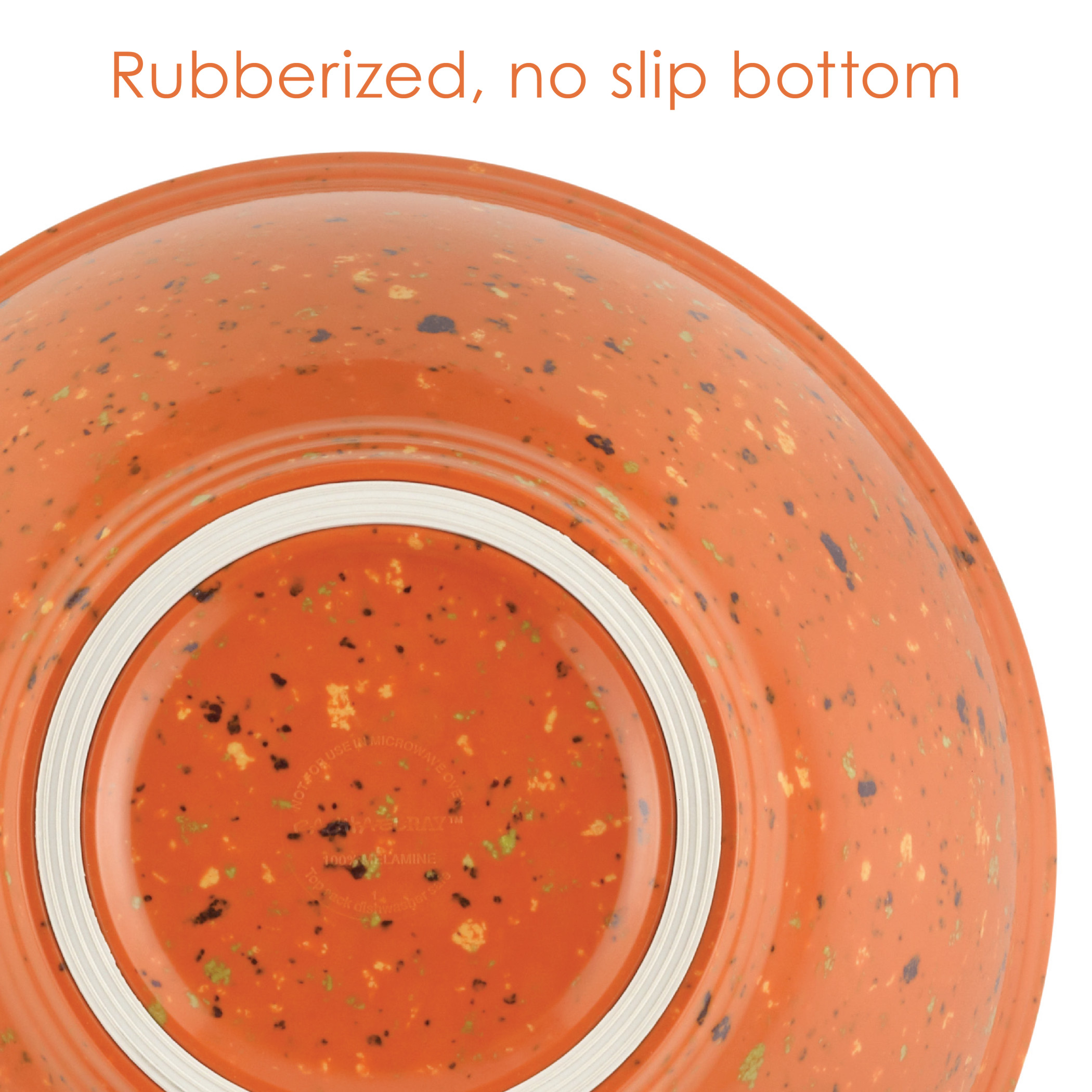 Rachael Ray 4 Quart Melamine Garbage Bowl, Orange - image 5 of 10