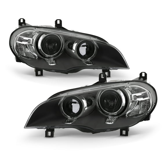 AKKON - Fits 2011 2012 2013 BMW X5 [HID/Xenon Type] w/AFS Model Projector Headlights Headlamps Pair Driver Left  Passenger Right