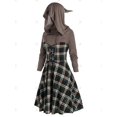 thumbnail image 4 of Más el tamaño de la tela escocesa con capucha con cordones de la línea vestido Rosegal Vestidos casuales de talla grande, 4 of 5