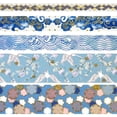 thumbnail image 4 of Wrapables Decorative Gold Foil Washi Tape and Sticker Set for Stationery, Diary, Card Making (10 Rolls & 10 Sheets), Cranes Blue, 4 of 8