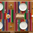 thumbnail image 3 of Mexican Placemats for Dining Table Set of 4,Ethnic Stripes Rainbow Place Mats for Home Party Kitchen Indoor Holiday Rustic Washable Heat Resistant Table Mats, 3 of 7