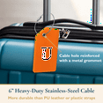 thumbnail image 6 of ComfiTime Luggage Tags with Alphabet– TSA Approved Silicone Luggage Tags for Suitcases, Travel Bag Tags for Luggage, Baggage & Backpacks, Luggage Identifier w/ Privacy Cover, Stainless-Steel Loop, 6 of 14
