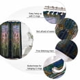 thumbnail image 3 of Stained Glass Bathroom Shower Curtains with 12 Hooks Polyester Waterproof Shower Curtain for Stalls and Bathtubs Vintage Abstract Botanical Plant Decorative Bathroom Privacy Curtain 36x72 Inches, 3 of 9