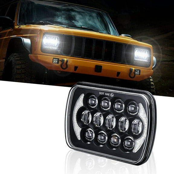 Brightest 5X7" 7x6inch Rectangle LED Hi/Lo Headlight DRL for Toyota Pickup Truck
