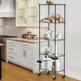 thumbnail image 6 of Ciwapet 22" Wide Heavy Duty Metal Rolling Storage Shelf with 5 Adjustable Rack for Kitchen Bathroom Laundry Room Household Use, 6 of 10