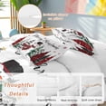 thumbnail image 2 of Merry Christmas Duvet Cover Set Full Size, Christmas Snowman Snowflakes Tree Red Plaids 4 Piece Soft Microfiber Bedding Set with 1 Duvet Cover, 1 Flat Sheet, 2 Pillowcases, 2 of 9