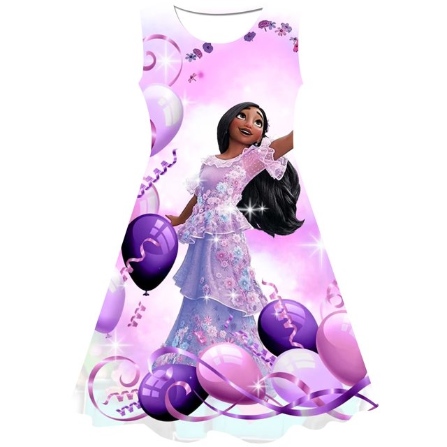 Verano Magic full house princesa vestido niñas ropa Disney fiesta de cumpleaños vestidos infantiles para niñas princesa disfraz 2-10 year7T Gao Jinjia LED