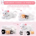 thumbnail image 3 of Peluche Skylety Cat con bebés en el interior de 40 cm, color blanco, 3 of 7