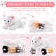 thumbnail image 3 of Peluche Skylety Cat con bebés en el interior de 40 cm, color blanco, 3 of 7