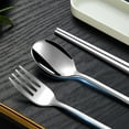 thumbnail image 6 of MERILER Portable Stainless Steel Flatware Set with Travel Case: Spoon, Fork, and Chopsticks for On-the-Go Meals, 6 of 6