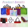 thumbnail image 3 of 14 Pcs Colorful Gift Bags Sets, 12.6 x 4.7 x 11 In Reusable Party Bags with Sturdy Bases, Mixcolor Goodie Bags Bulk for Birthdays, Weddings, Xmas, Holiday- 7 Colors, 3 of 4